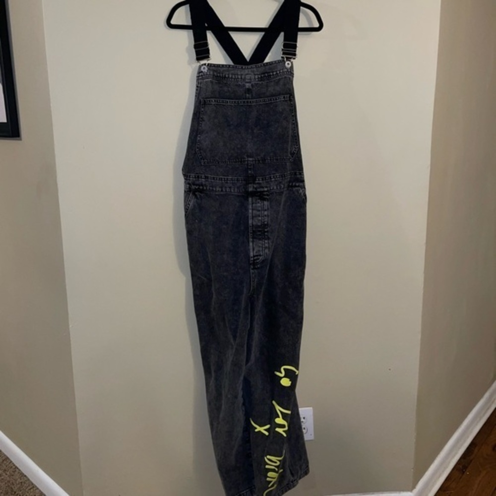 ASOS Collusion Acid Wash Style Denim Overalls Size 12